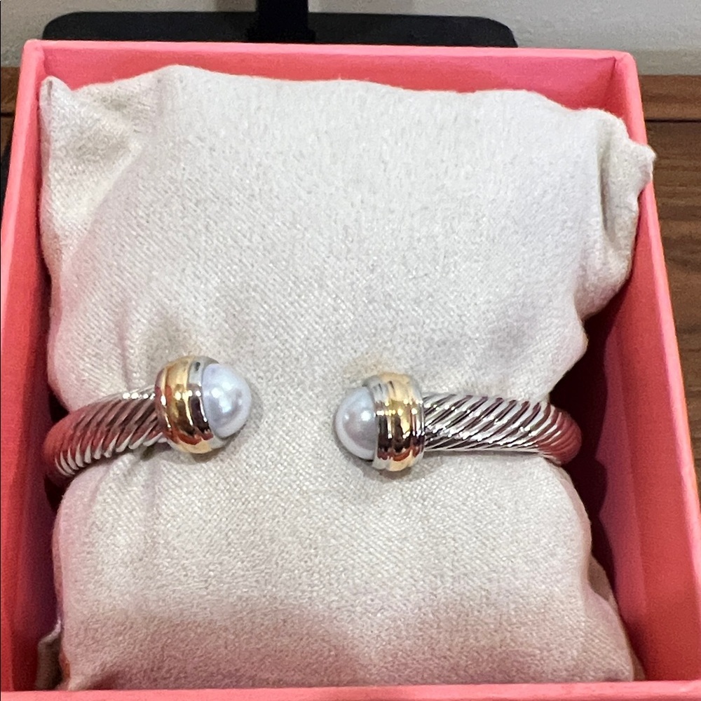 House of Harlow 1960 | Two-Tone Rope Bracelet w/Faux Pearl Accents - Picture 10 of 10